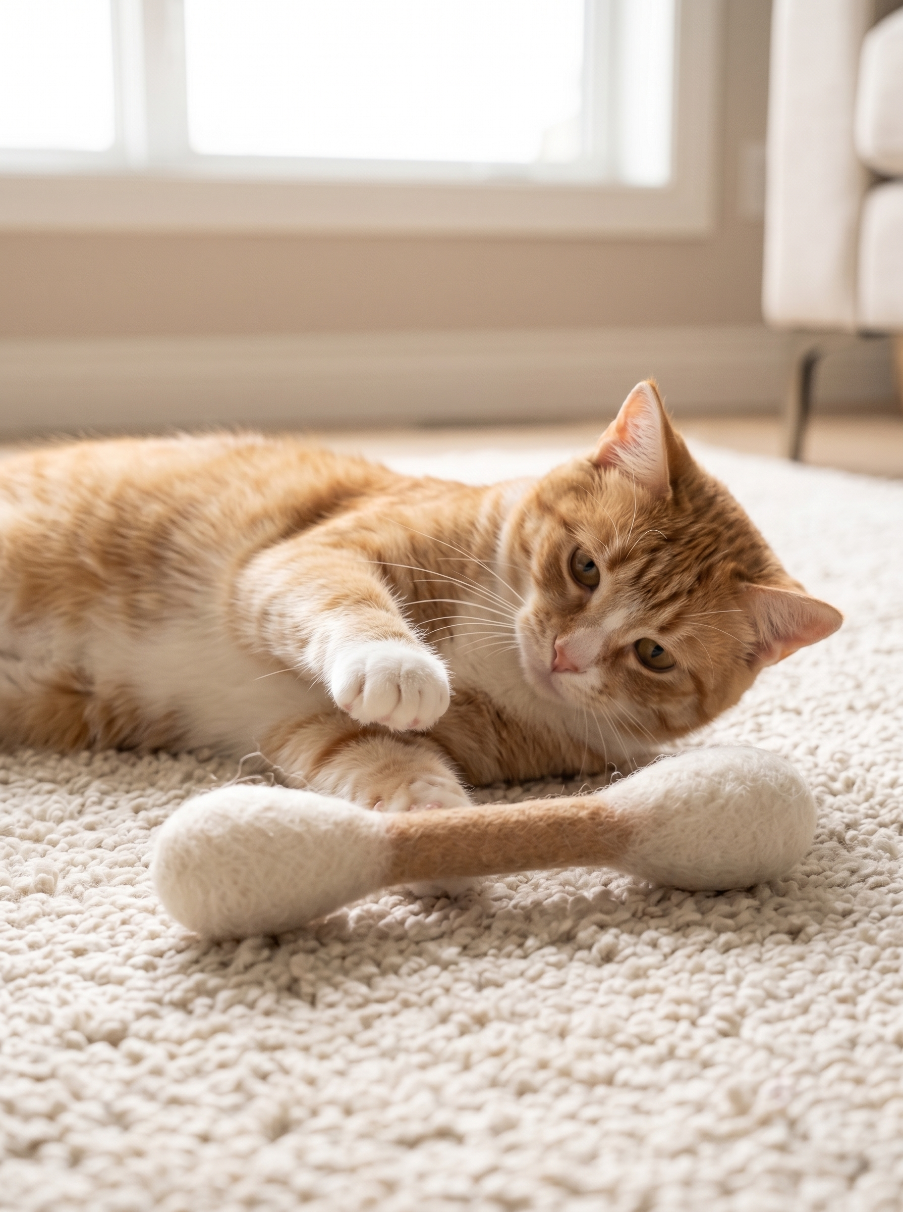 Cotton Swab Felt Cat Toy