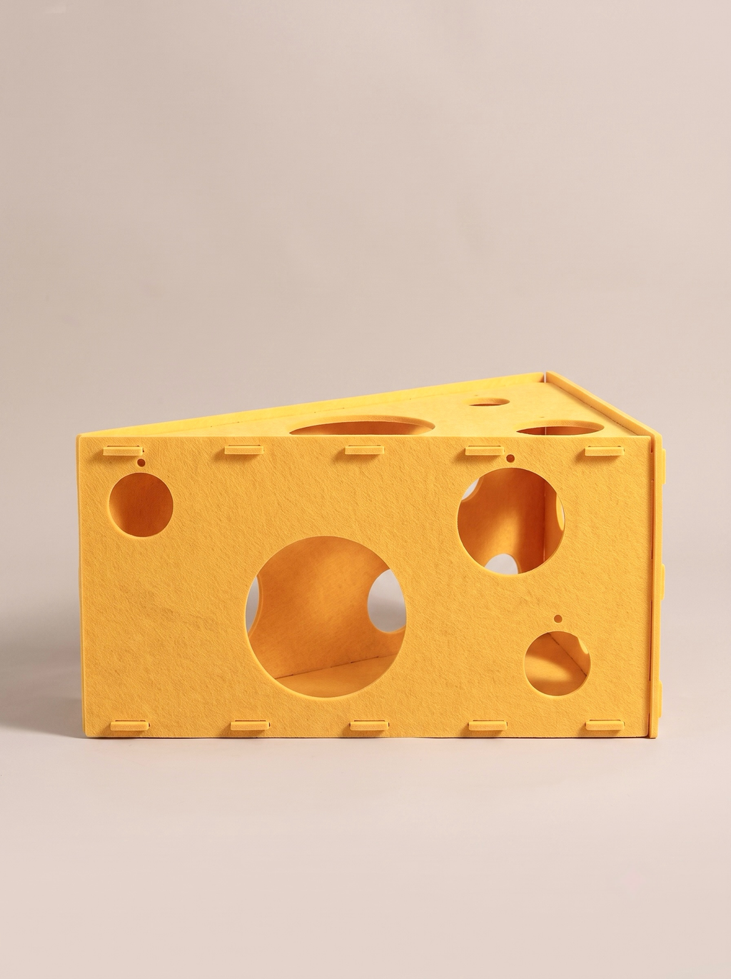 Cheese Wedge Felt Cat Cave
